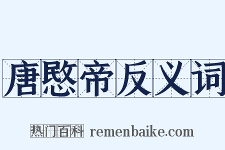 唐愍帝反义词是什么意思的图片